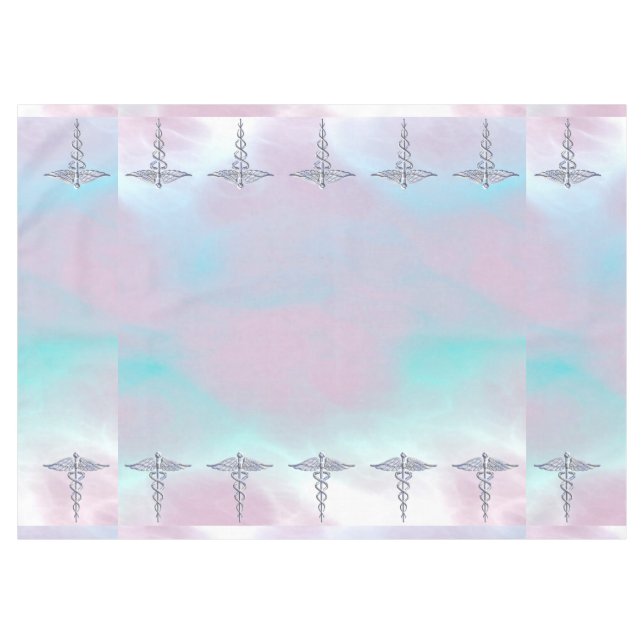 Nappe Symbole Médicale de Caduceus sur le Décor de la Pe (Devant (Horizontal))