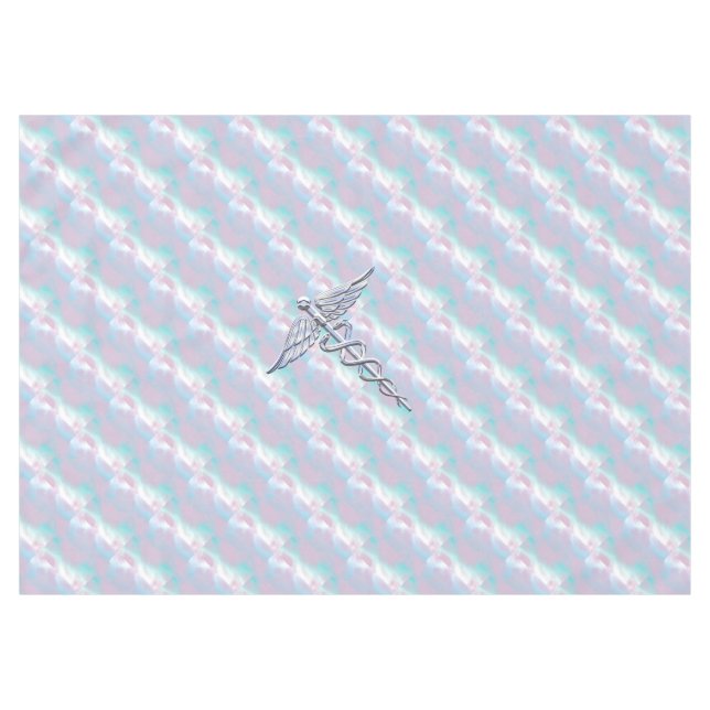 Nappe Symbole Médicale de Caduceus sur le Décor de la Pe (Devant (Horizontal))
