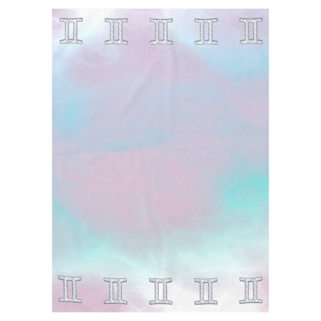 Nappe Symbole nacré de zodiaque de Gémeaux de décor (Devant)