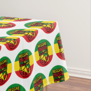 Nappe Symbole Reggae et Paix avec citations positives