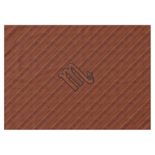 Nappe Symbole stylish Scorpio Zodiac en acajou