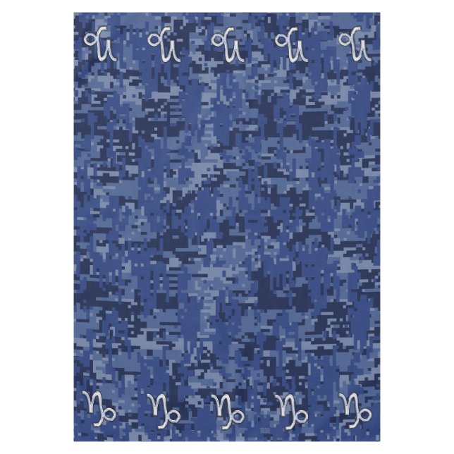 Nappe Symbole Zodiaque Capricorne d'argent Camouflage bl (Devant)