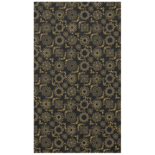 Nappe Symboles d'or Motif 12.bw Black BG