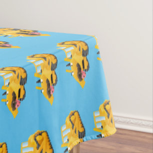 Nappe Sympa joli caractère de dessin animé au bulldozer