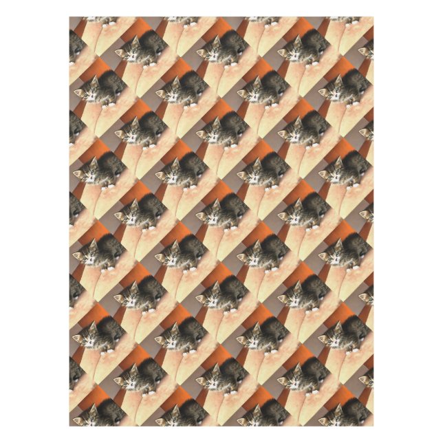 Nappe Tabby Cat Kitten Portrait pour animaux (Devant)