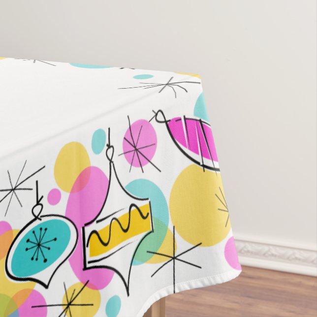 Nappe Table de bordure Arbre Rétro Baubles 60x104 (In Situ)