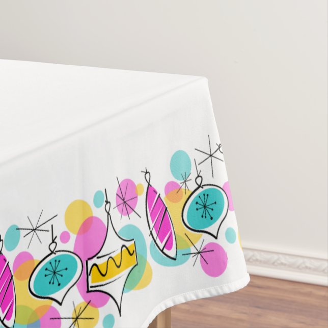 Nappe Table de bordure Arbre Rétro Baubles 60x84 (In Situ)