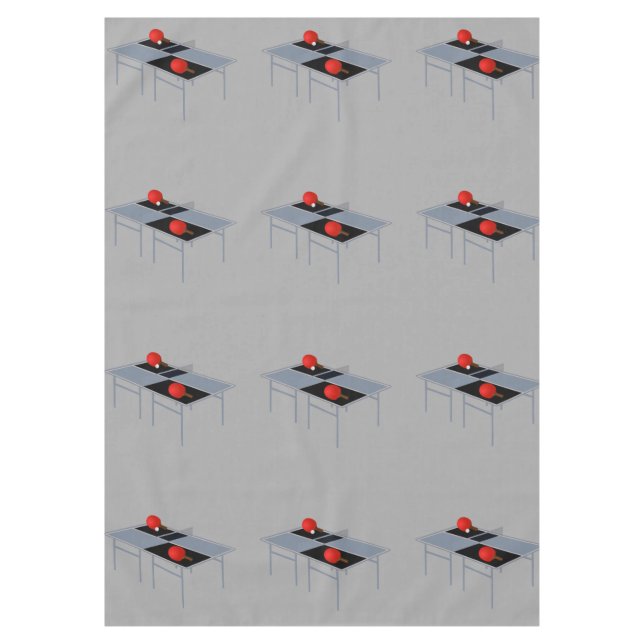 Nappe Table De Ping Pong Avec Chauves-Bateaux Et Boule, (Devant)