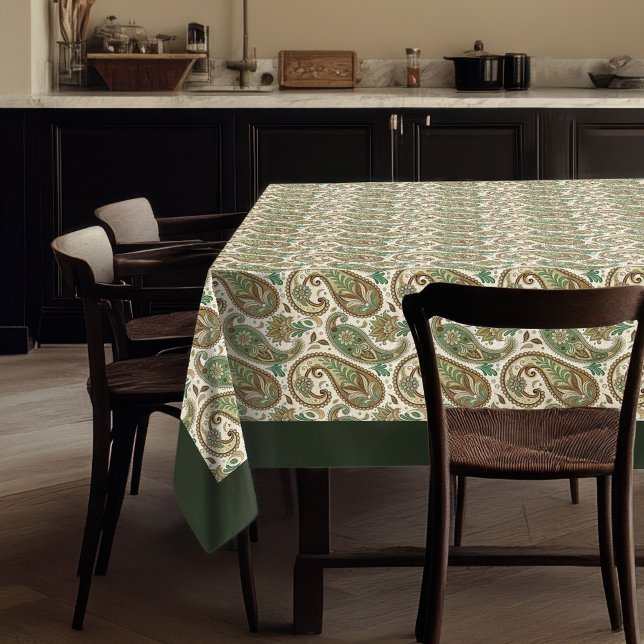 Nappe Table Earthy Paisley - Charme Boho pour dîner (Earthy Paisley Tablecloth – Boho Charm for Dining)