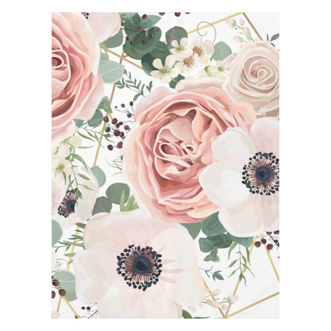 Nappe Table personnalisée Rose géométrique de jardin Ane (Devant)