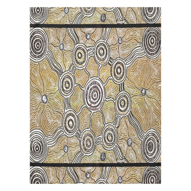 Nappe Tablecloth d'art autochtone Banagan (Devant)
