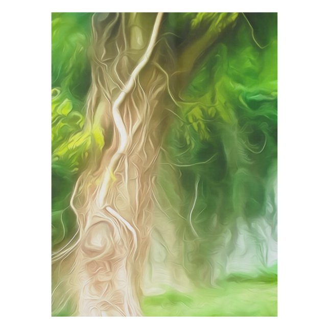 Nappe Tablecloth Dream Light Green Tree (Devant)