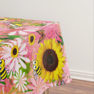 Nappe Tablecolette de papillon de tournesol Bumblebee