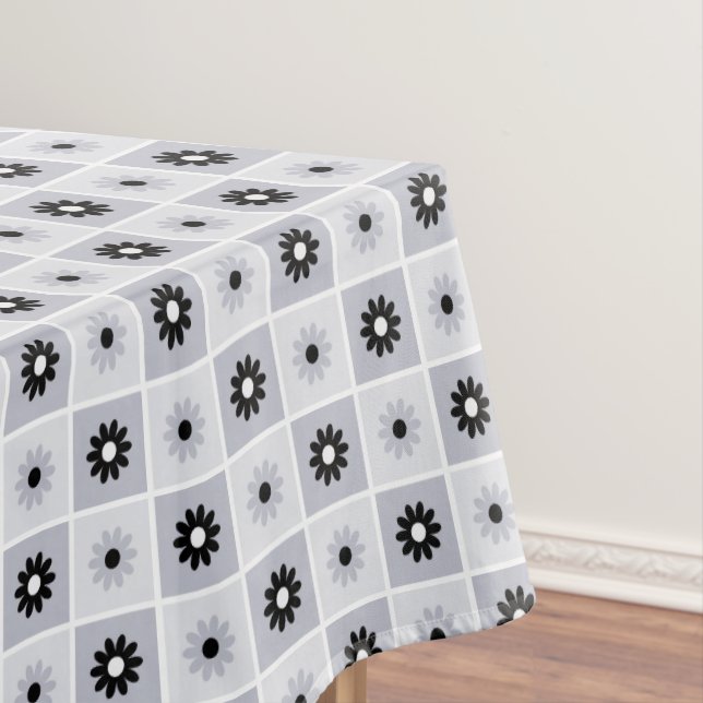 Nappe Tablette à motifs floraux gris/noir (In Situ)