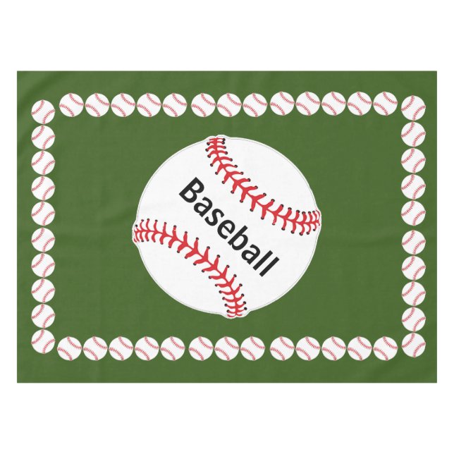 Nappe Tablette Design Baseballs (Devant (Horizontal))