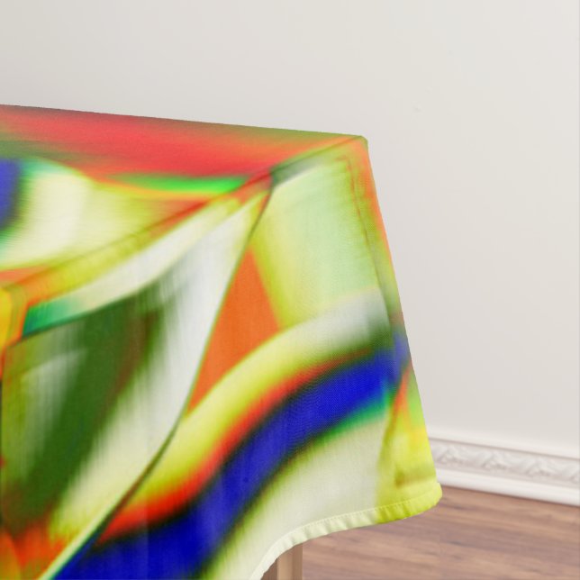 Nappe Taches de couleur sur bandes beiges verdâtres cour (In Situ)