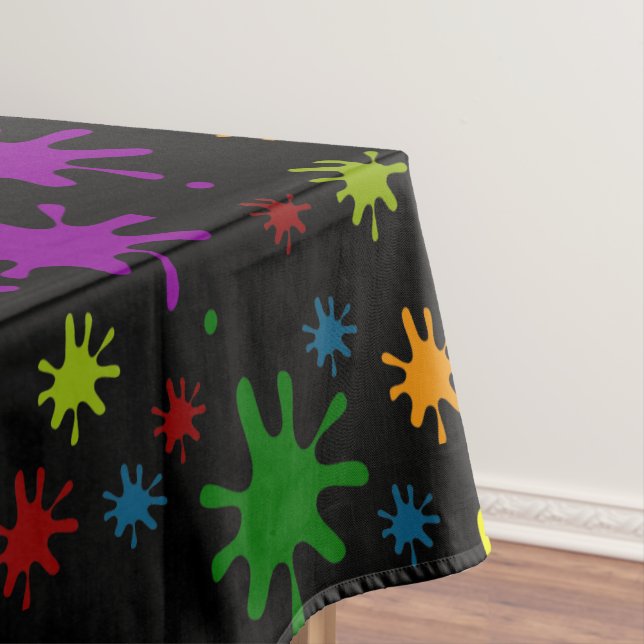 Nappe Taches de peinture sur fond noir (In Situ)