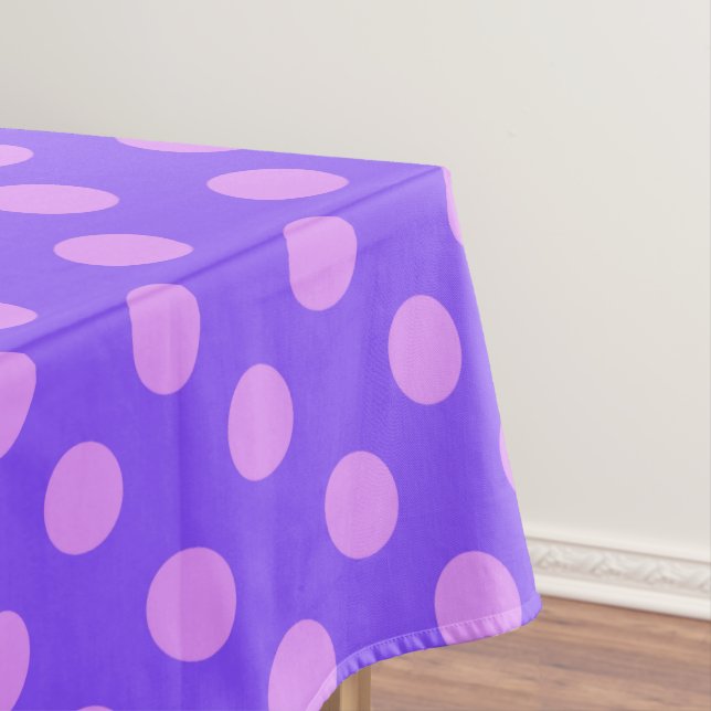 Nappe Taches de polka lilas sur bleu-violet (In Situ)