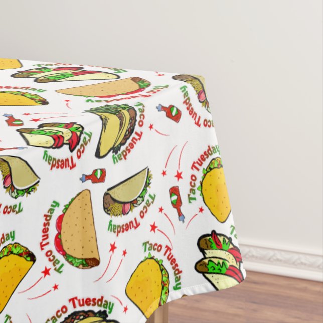 Nappe Taco mardi Tacos dur et doux et sauce chaude (In Situ)