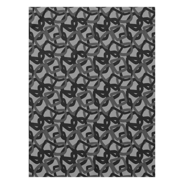 Nappe Tangle carré gris charbon noir (Devant)
