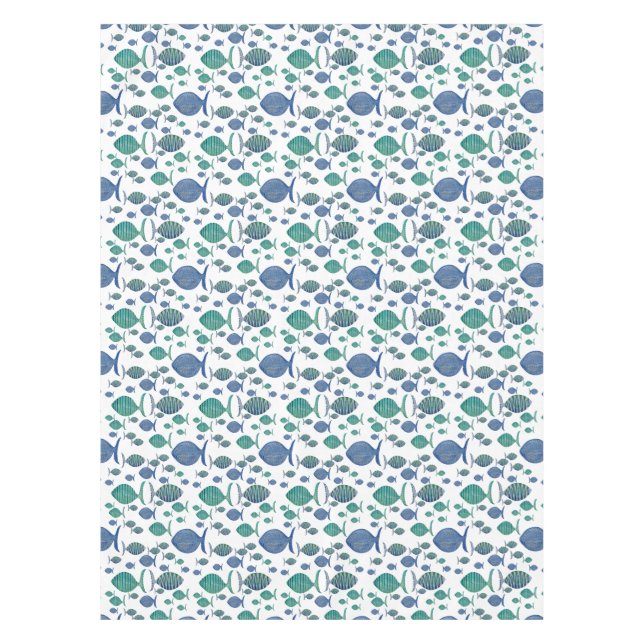 Nappe Tant de poissons bleus (Devant)