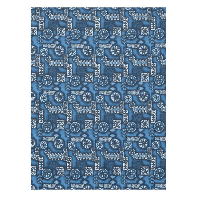 Nappe Tapa primitif hawaïen Warriian (Devant)