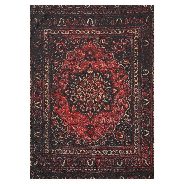 Nappe Tapis persan dans le champ teinté rose (Devant)