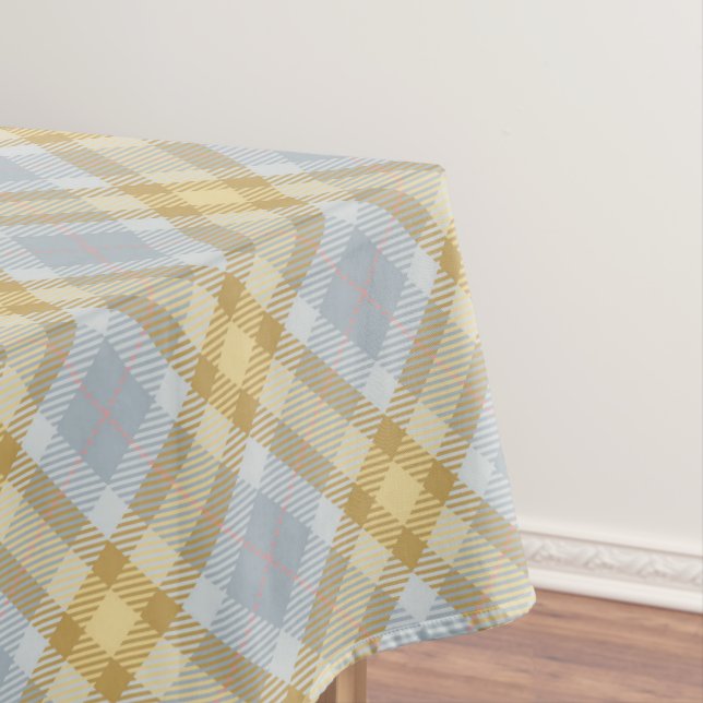 Nappe Tartan à carreaux jaune et gris (In Situ)