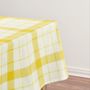 Nappe Tartan design / tissu de table jaune motif plaid