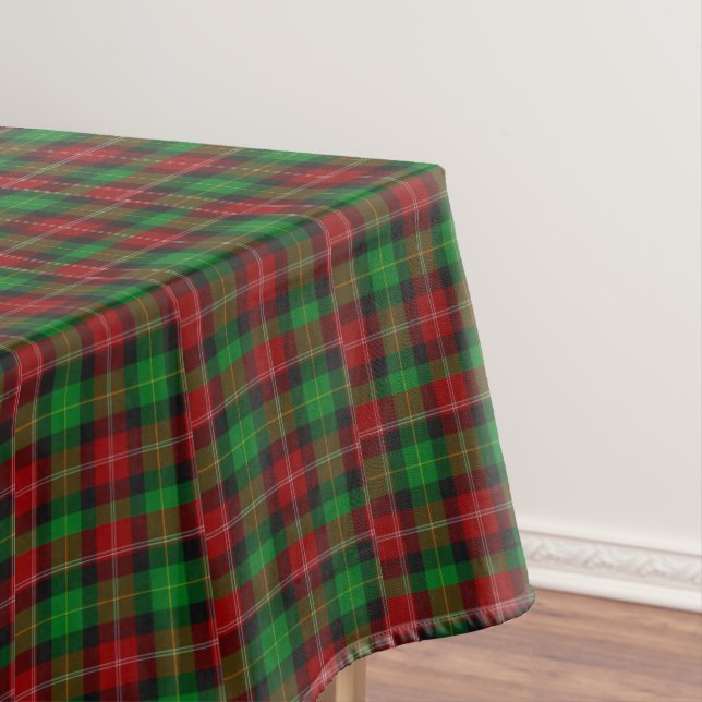 Nappe Tartan écossais Plaid rouge rectangle vert (In Situ)