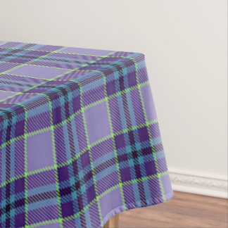 Nappe Tartan mauve plaid 1 dans les tons lavande et bleu