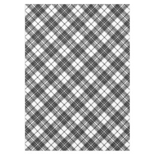 Nappe Tartan motif vacances Noël noir blanc