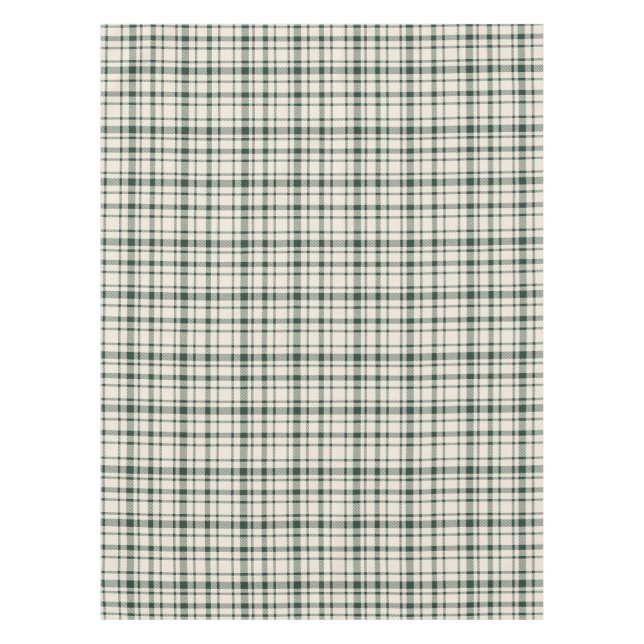 Nappe Tartan plat classique Motif-émeraude & crème (Devant)