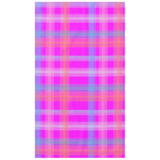 Nappe tartan rayé rose choquant