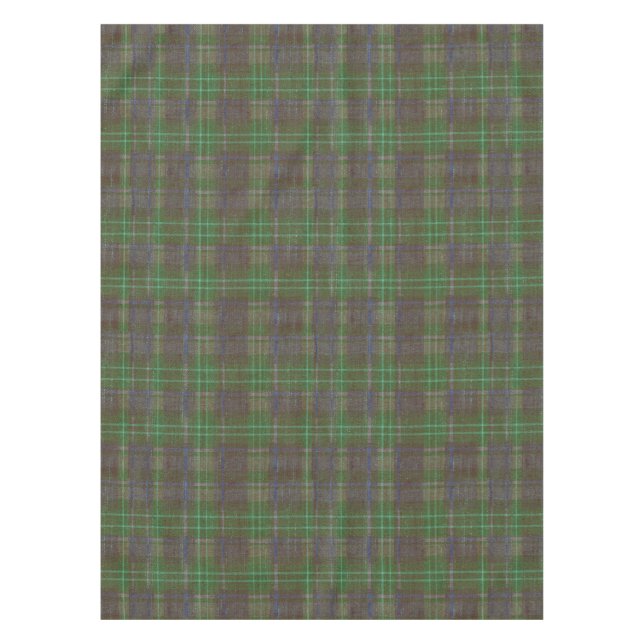 Nappe Tartan Vert de Cabine en Forêt (Devant)