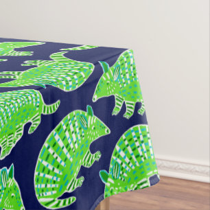 Nappe Tatou vert preppy / Fête sudiste marine