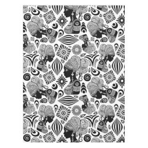 Nappe Tatouage Tribal Portrait de Fille Africaine