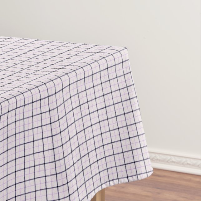 Nappe Tattersall Violet Blanc Bleu Foncé Carreaux (In Situ)