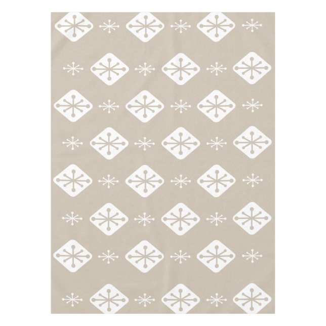 Nappe Taupe de diamants de Starbursts du milieu du siècl (Devant)