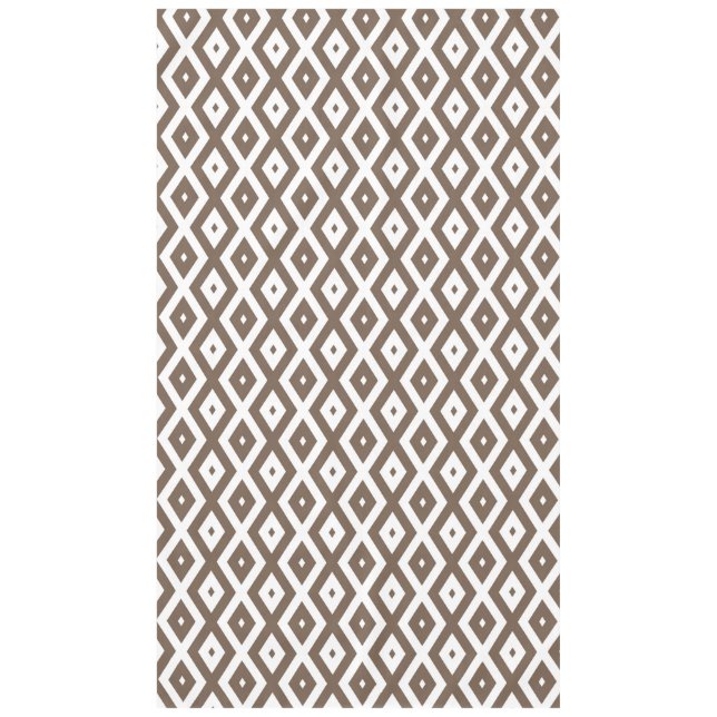 Nappe Taupe motif diamant brun et blanc (Devant)