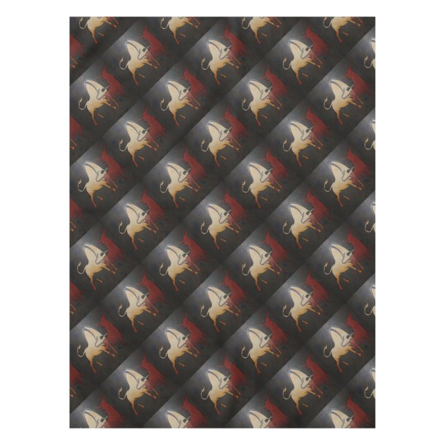 Nappe Taurean Bulls Animal Art Abstrait (Devant)