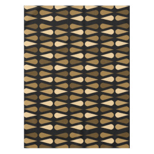 Nappe Teardrops du Moyen-siècle rétro Brown noir