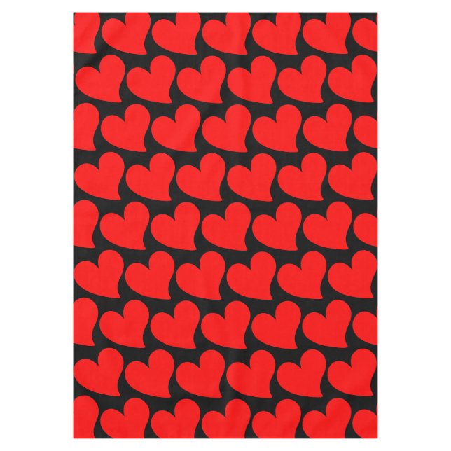 NAPPE TENDANCE GRAND CŒUR ROUGE VALENTIN ROMANTIQUE (Devant)