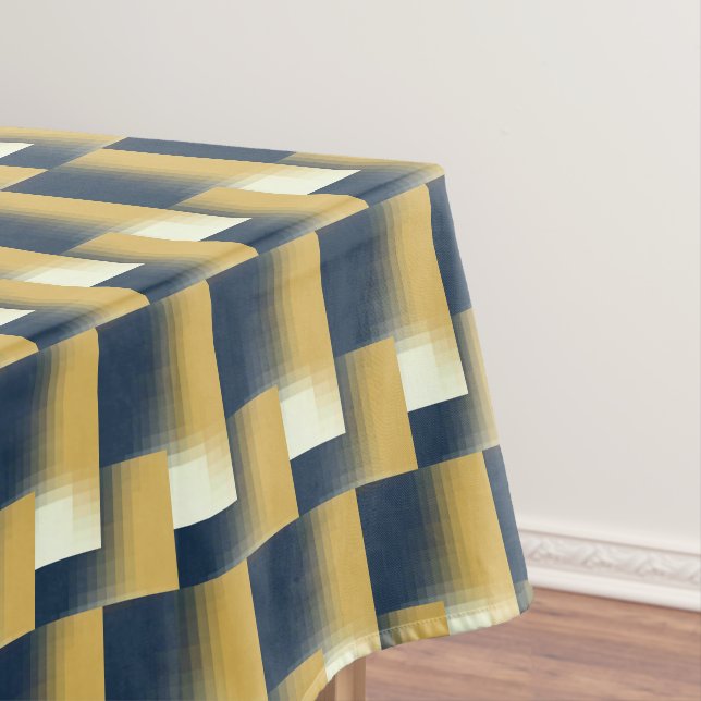 Nappe Tendance Marine bleu moutarde Jaune Motif élégant (In Situ)