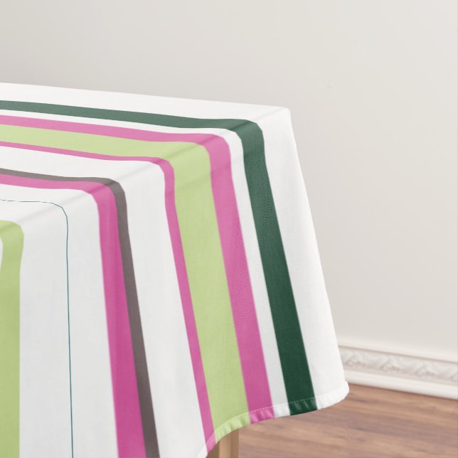 Nappe Tendance moderne Chic Rose Vert Blancs (In Situ)