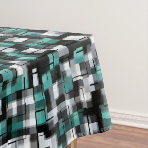 Nappe Tendance Turquoise Vert Bleu Noir Blanc Abstrait P