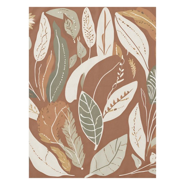 Nappe Terracotta Fleur sauvage Rustic Boho Décor Printem (Devant)