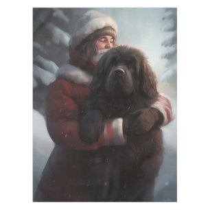 Nappe Terre-Neuve avec le Père Noël Noël Festif