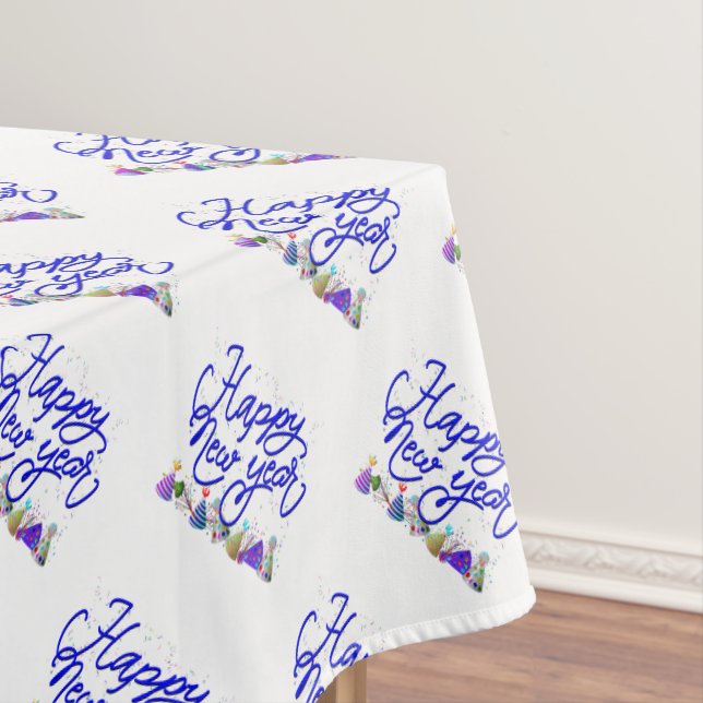 Nappe Texte cursif avec les Casquettes du parti Bonne an (In Situ)