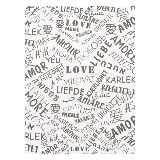 Nappe texte d'amour multilingue (Devant)